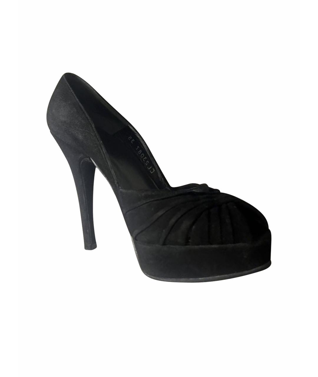 STUART WEITZMAN Черные замшевые туфли, фото 1