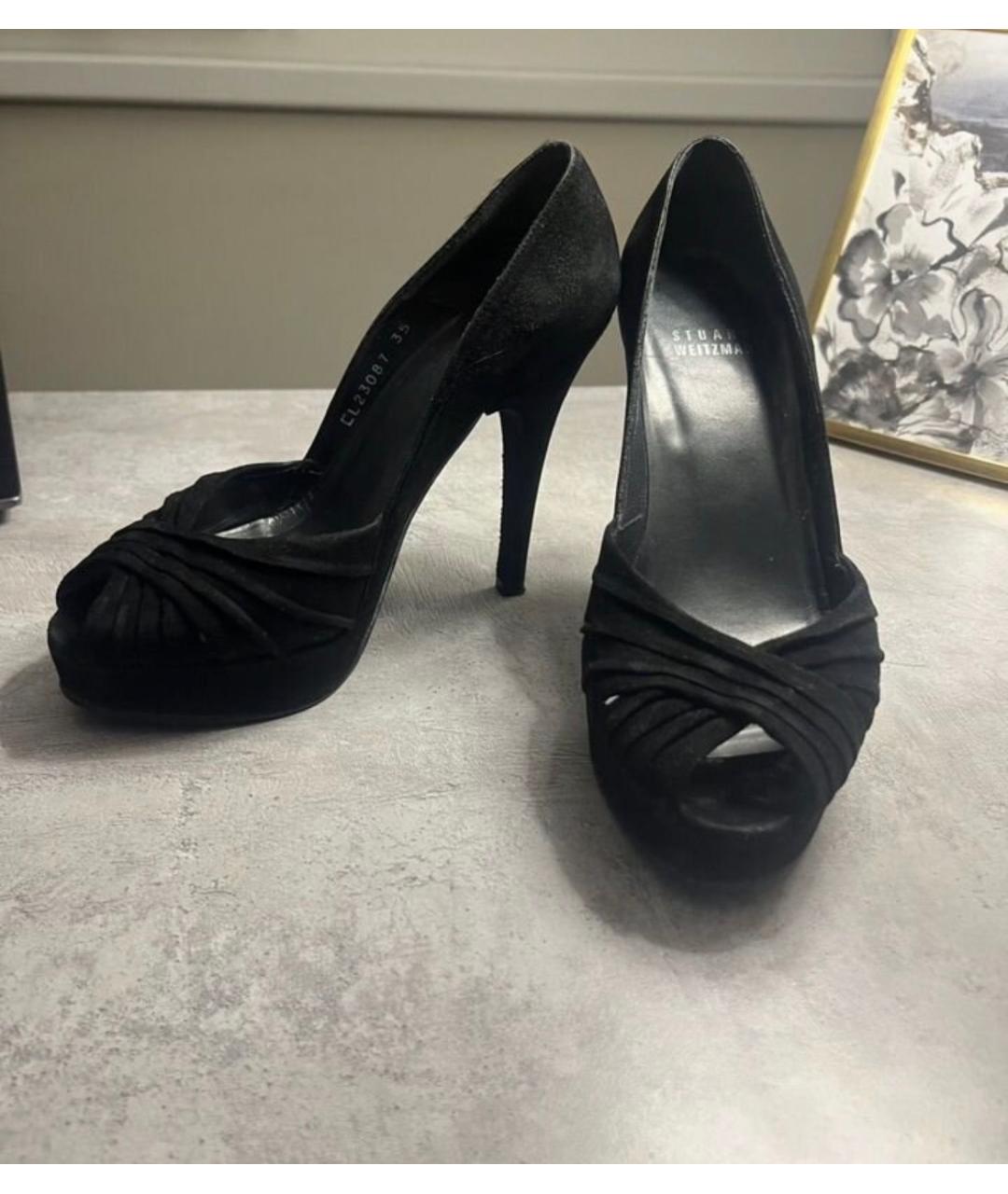 STUART WEITZMAN Черные замшевые туфли, фото 3