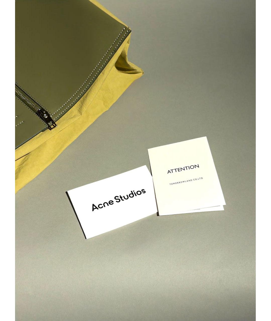 ACNE STUDIOS Зеленая нейлоновая сумка через плечо, фото 5