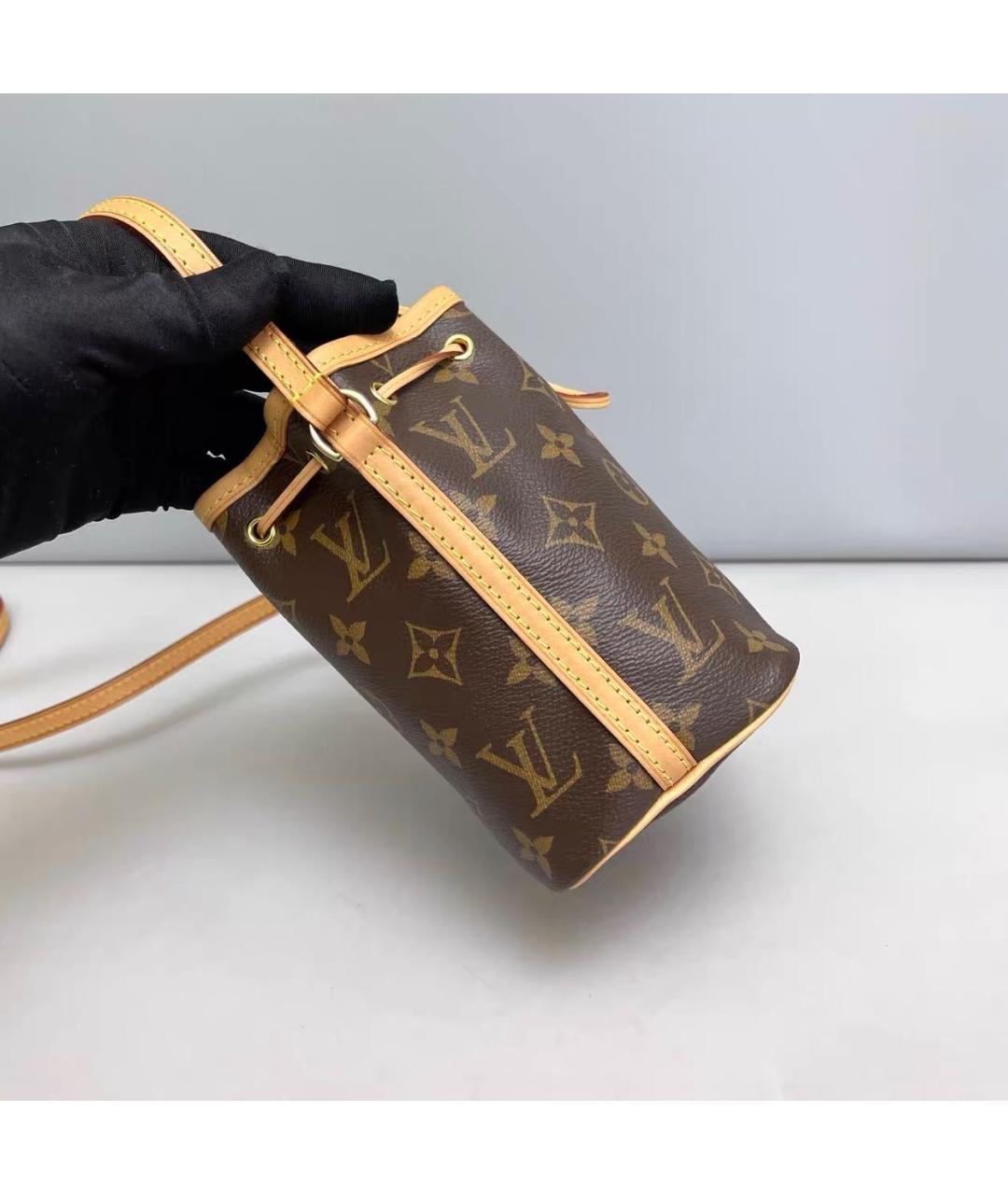 LOUIS VUITTON Коричневая сумка через плечо из канвы, фото 4