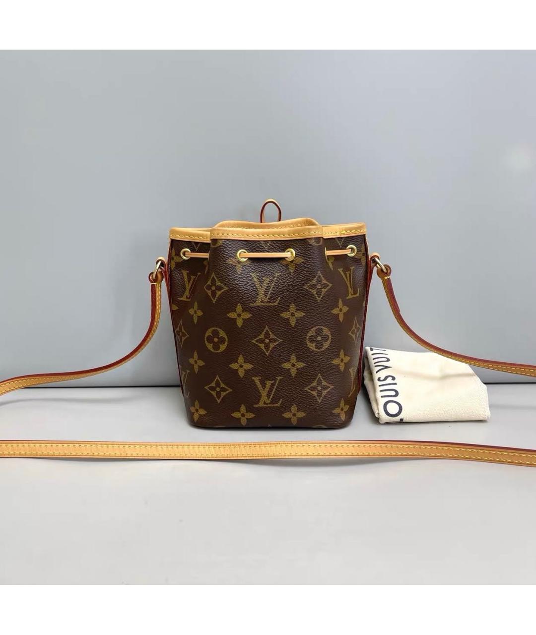 LOUIS VUITTON Коричневая сумка через плечо из канвы, фото 2