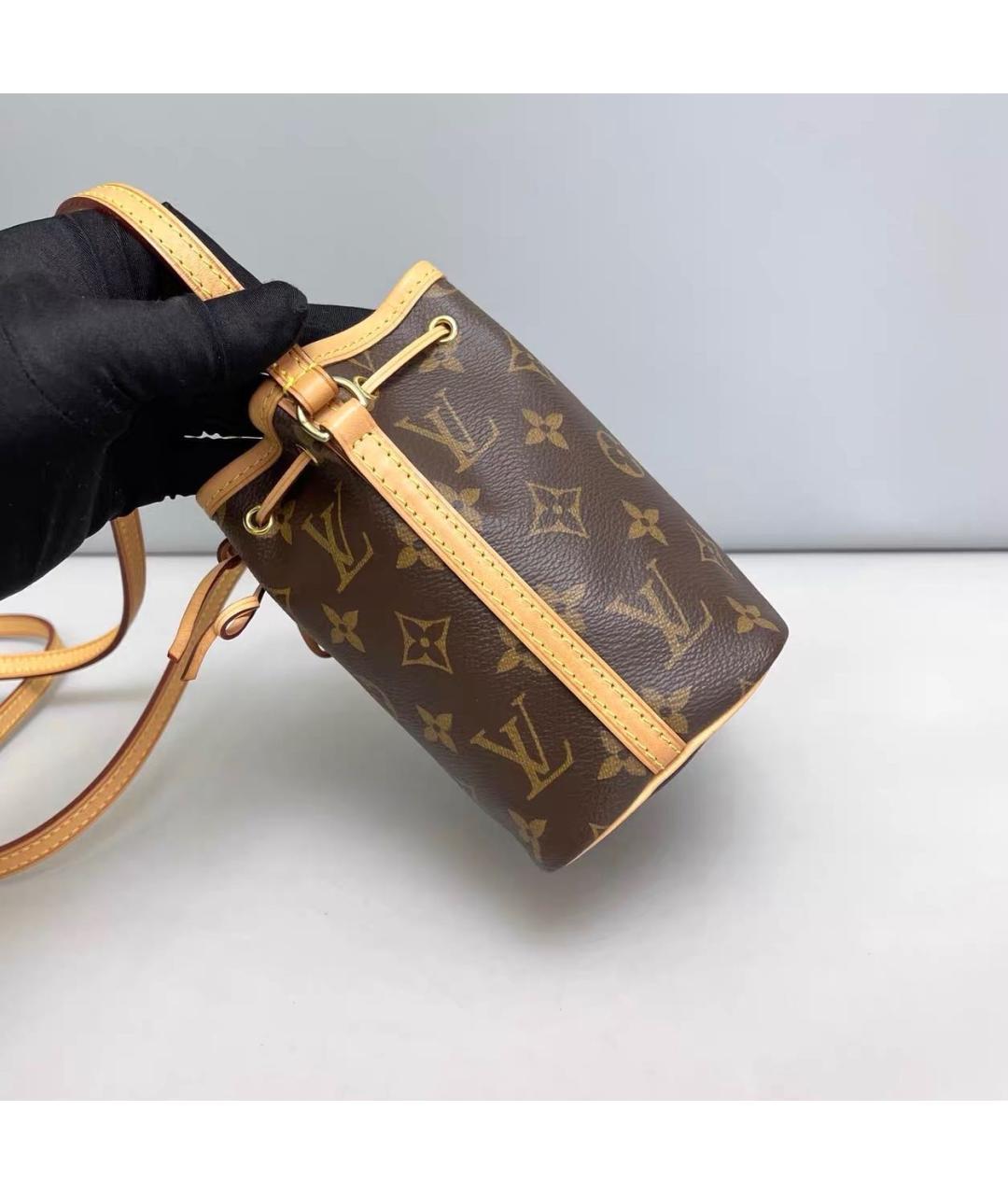 LOUIS VUITTON Коричневая сумка через плечо из канвы, фото 5
