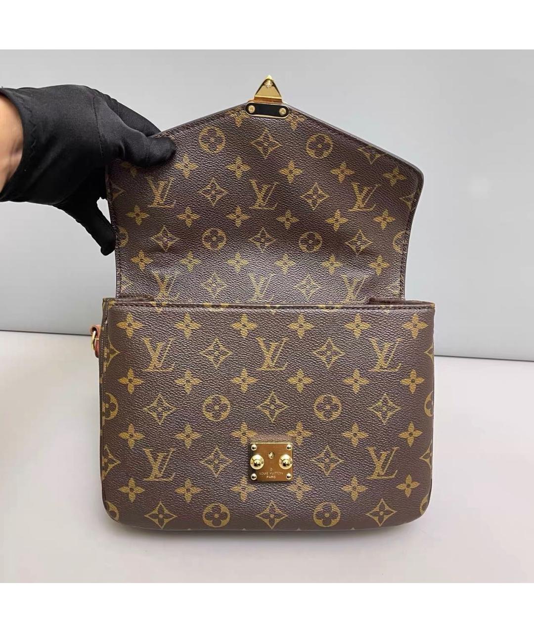 LOUIS VUITTON Коричневая сумка через плечо из канвы, фото 6