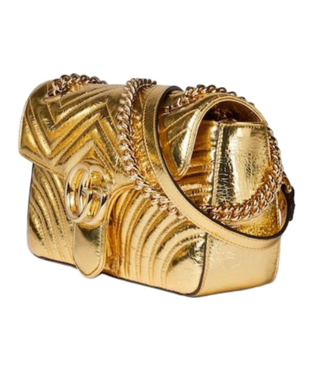 GUCCI Золотая кожаная сумка через плечо, фото 2