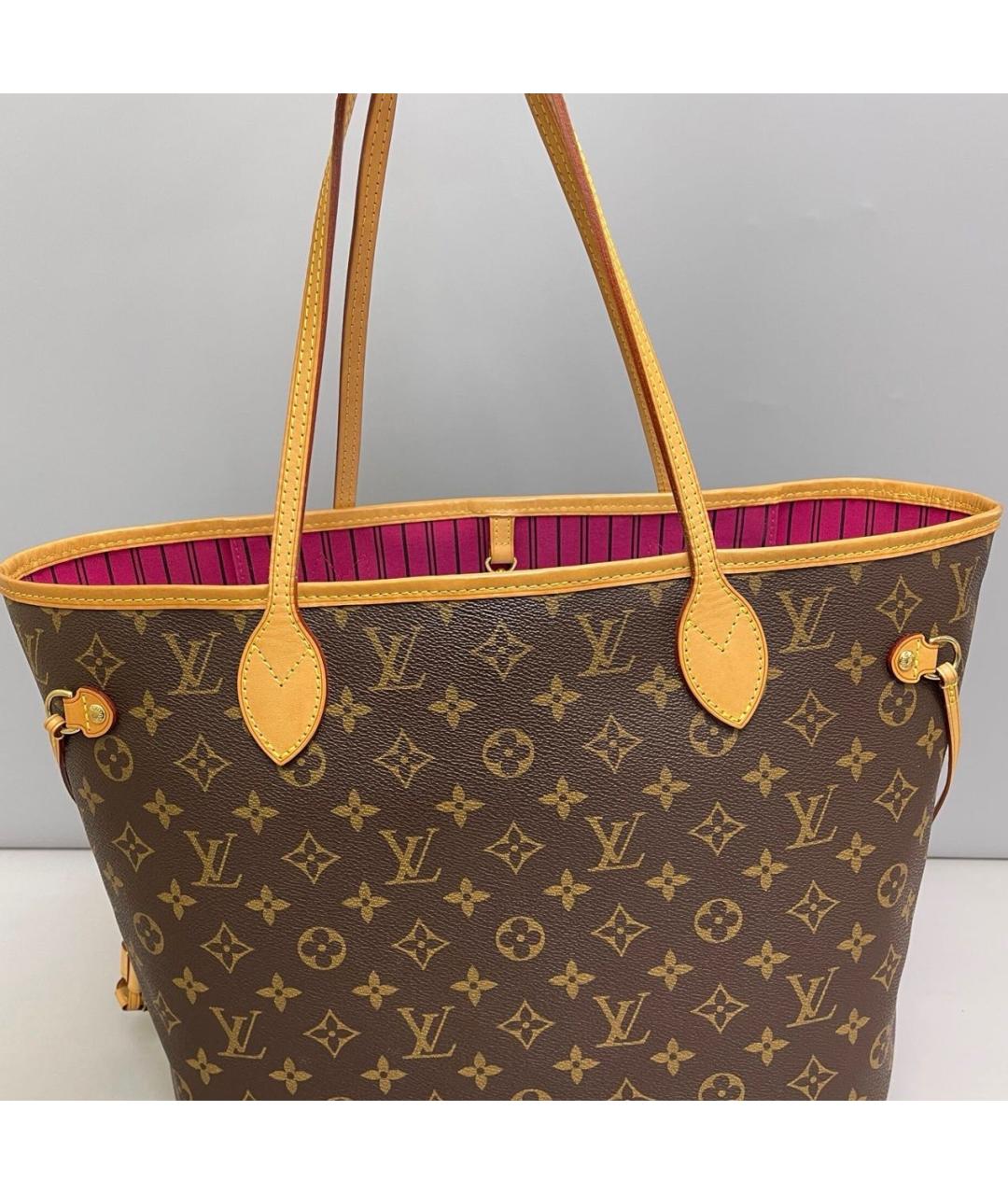 LOUIS VUITTON Коричневая сумка тоут из канвы, фото 7