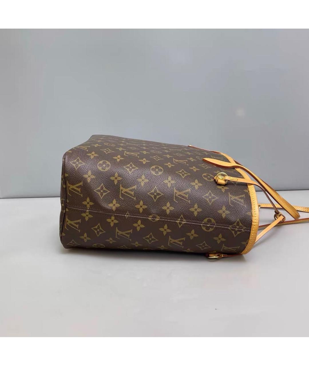 LOUIS VUITTON Коричневая сумка тоут из канвы, фото 3