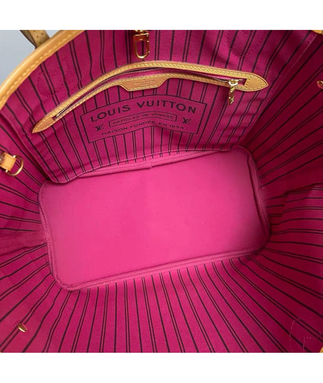 LOUIS VUITTON Коричневая сумка тоут из канвы, фото 8