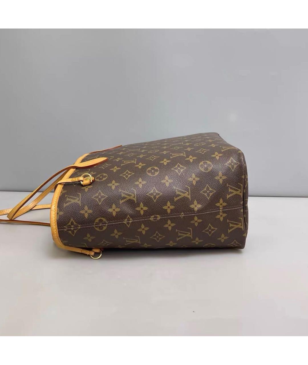 LOUIS VUITTON Коричневая сумка тоут из канвы, фото 4