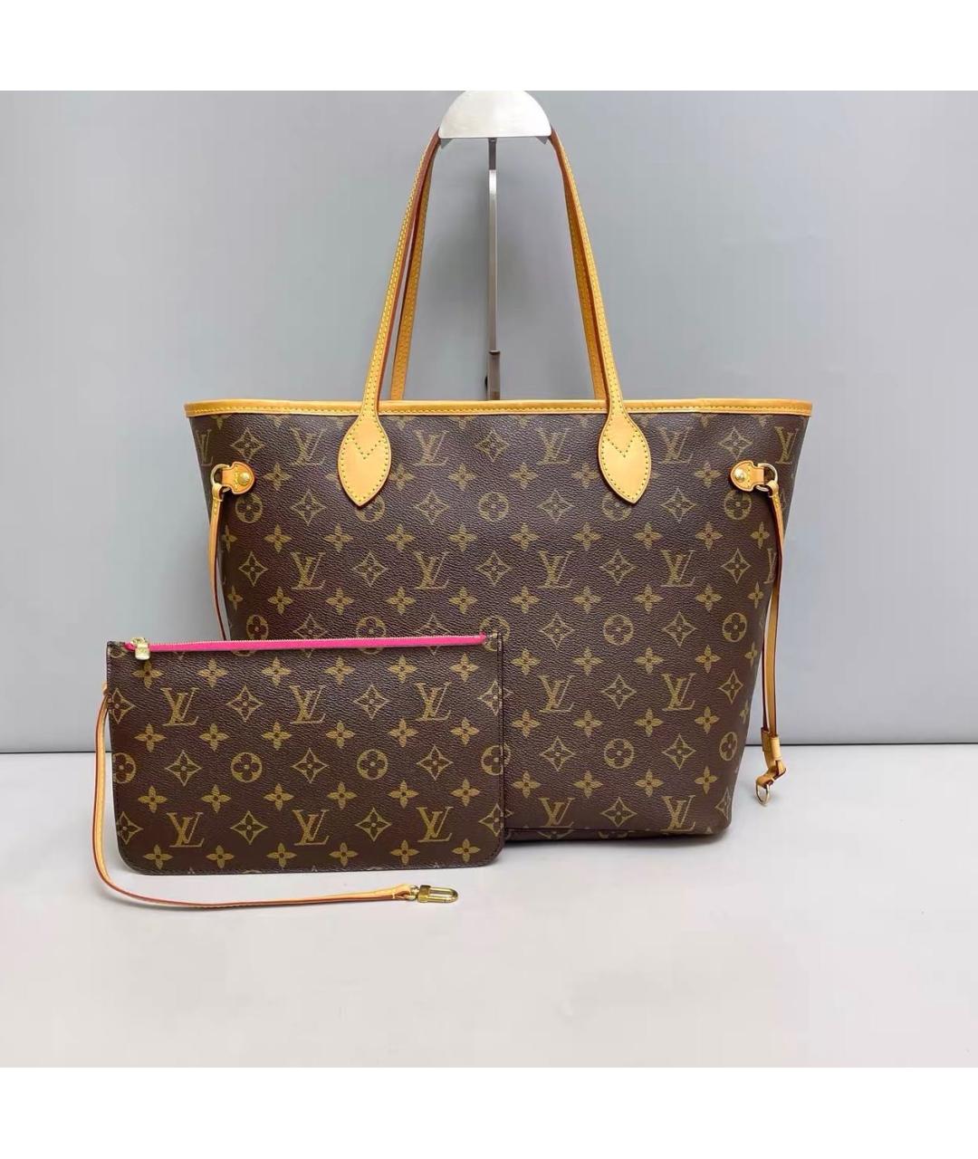 LOUIS VUITTON Коричневая сумка тоут из канвы, фото 9