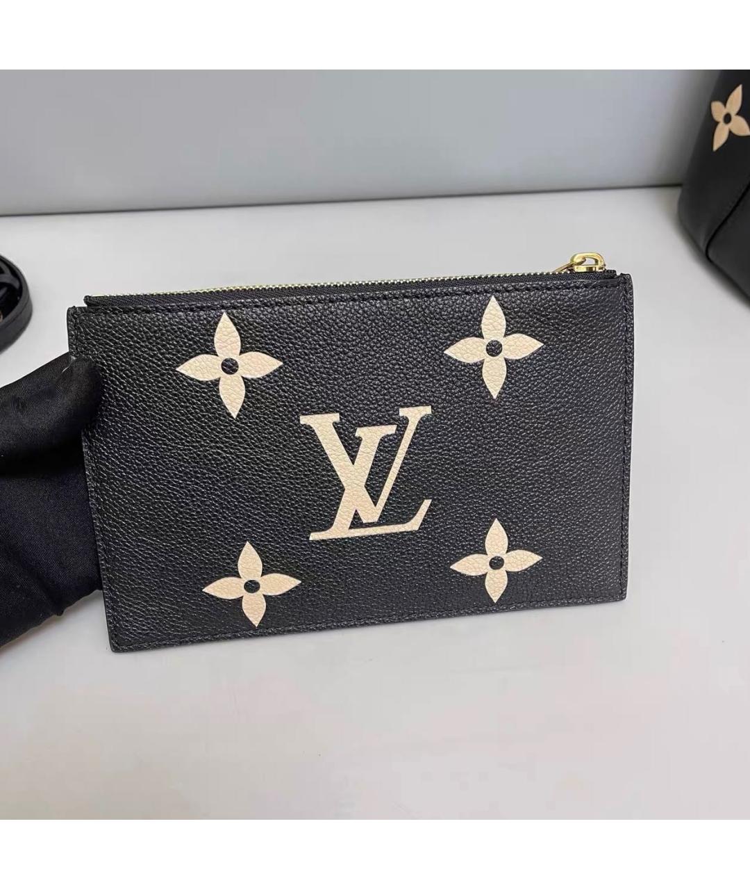 LOUIS VUITTON Черная кожаная сумка с короткими ручками, фото 7