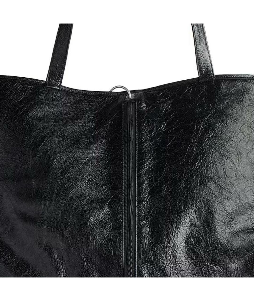 BALENCIAGA Черная кожаная сумка на плечо, фото 5