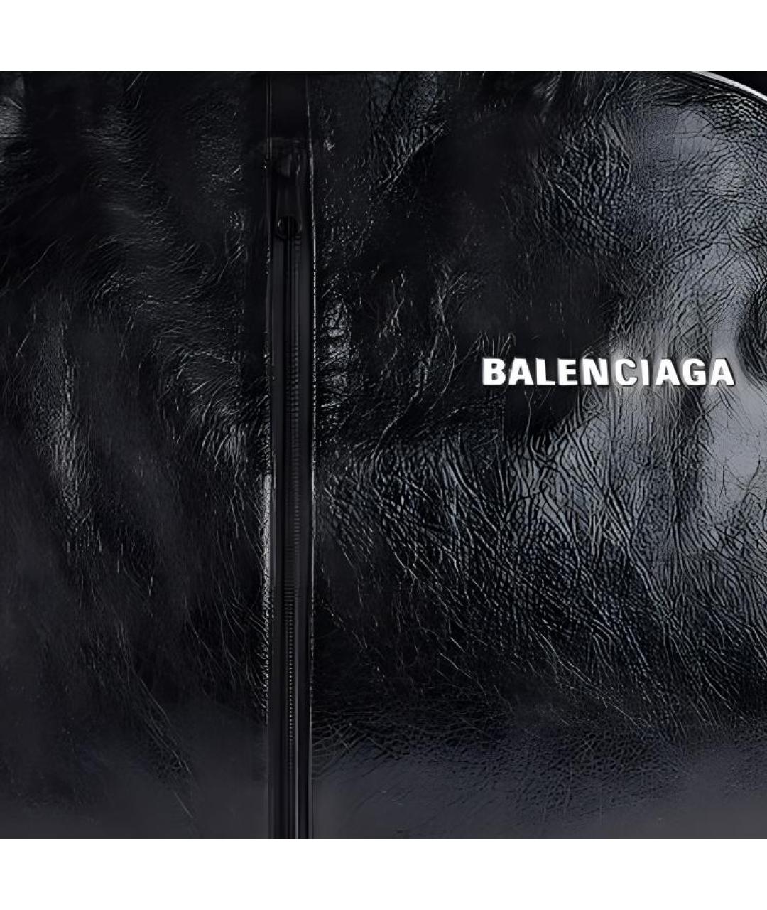 BALENCIAGA Черная кожаная сумка на плечо, фото 4