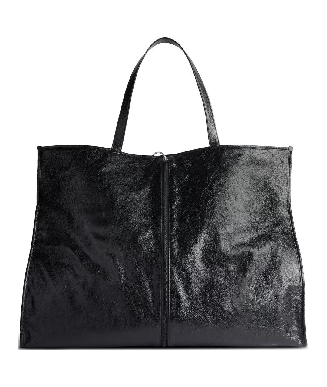 BALENCIAGA Черная кожаная сумка на плечо, фото 3