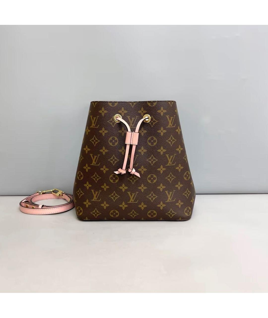 LOUIS VUITTON Розовая сумка через плечо из канвы, фото 9