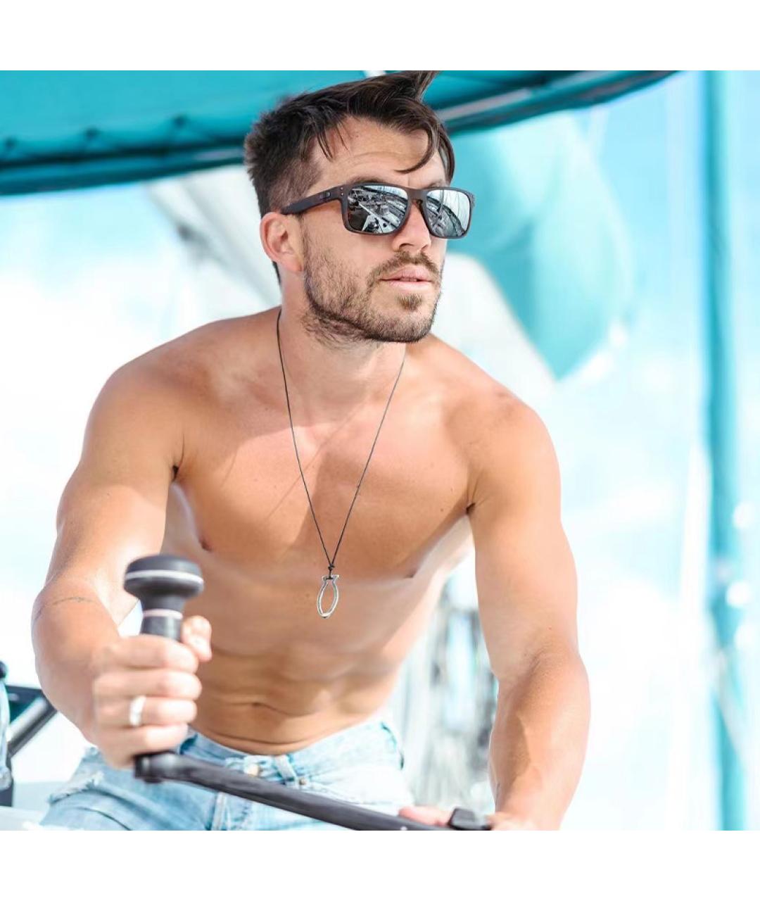 OAKLEY Черные солнцезащитные очки, фото 3
