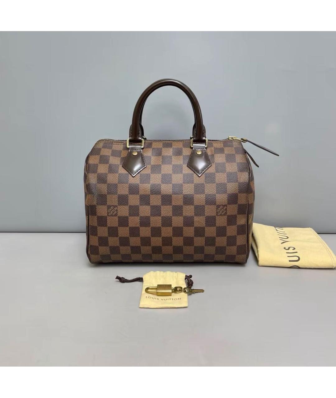 LOUIS VUITTON Коричневая сумка с короткими ручками из канвы, фото 9