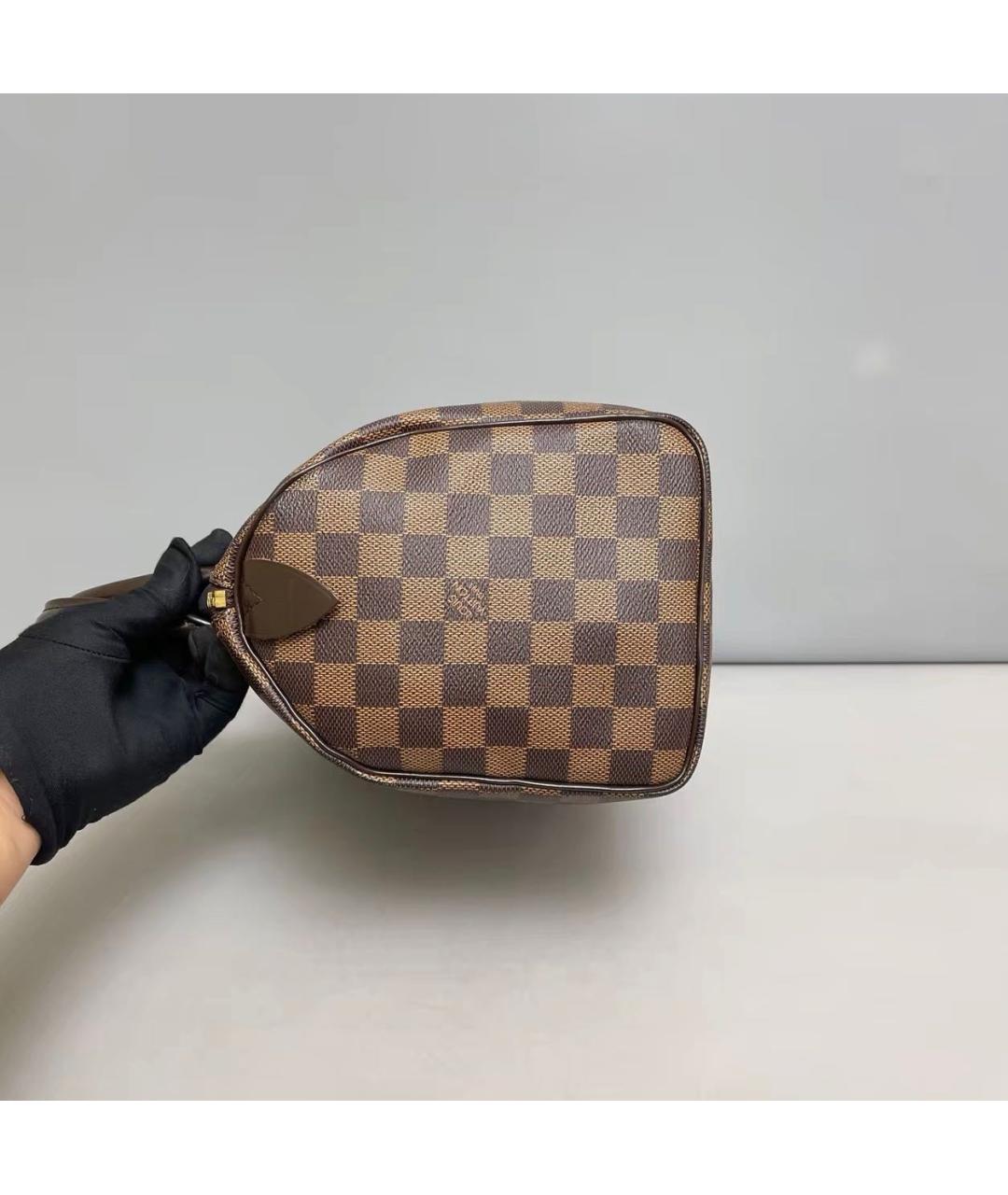 LOUIS VUITTON Коричневая сумка с короткими ручками из канвы, фото 4