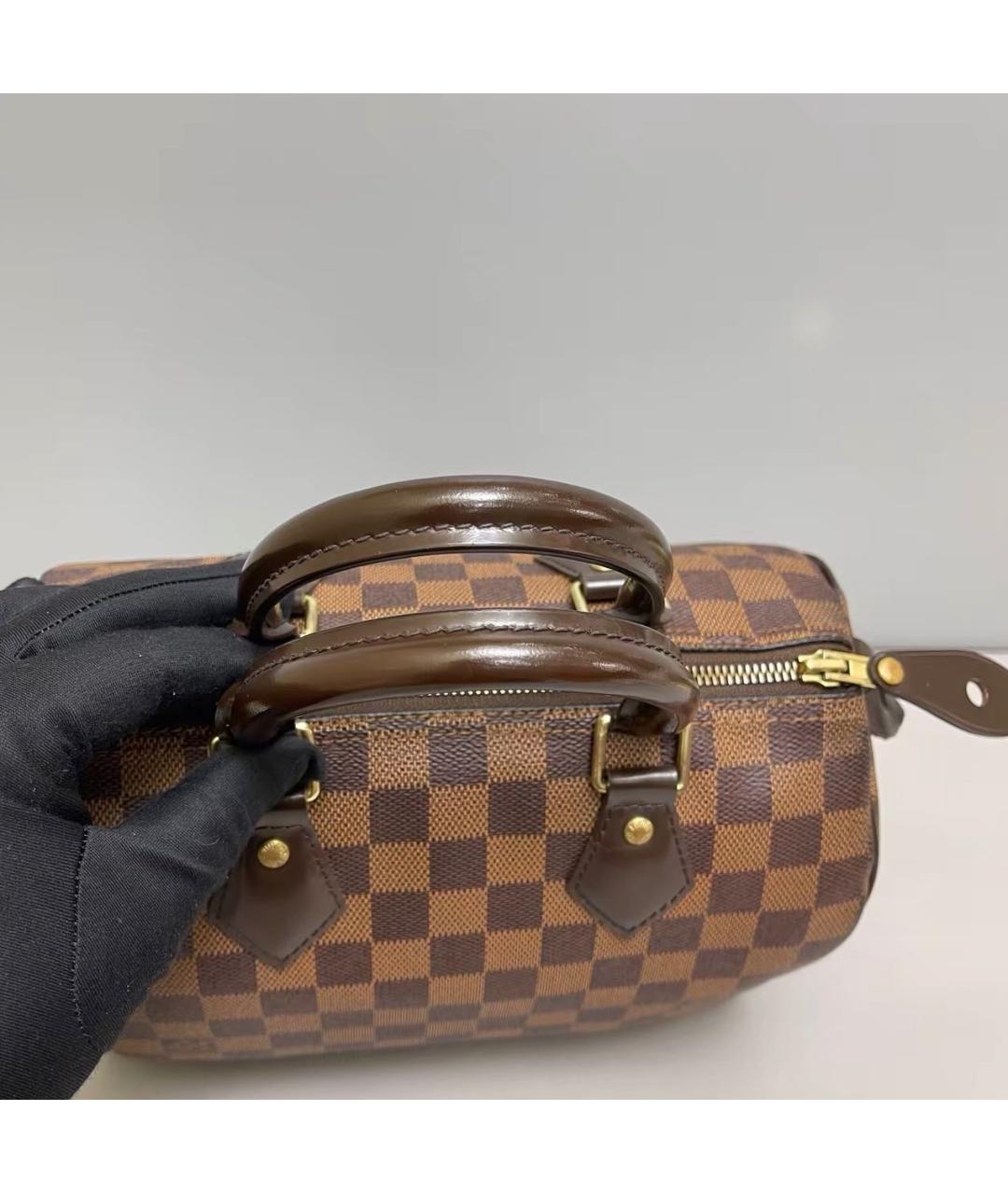 LOUIS VUITTON Коричневая сумка с короткими ручками из канвы, фото 6