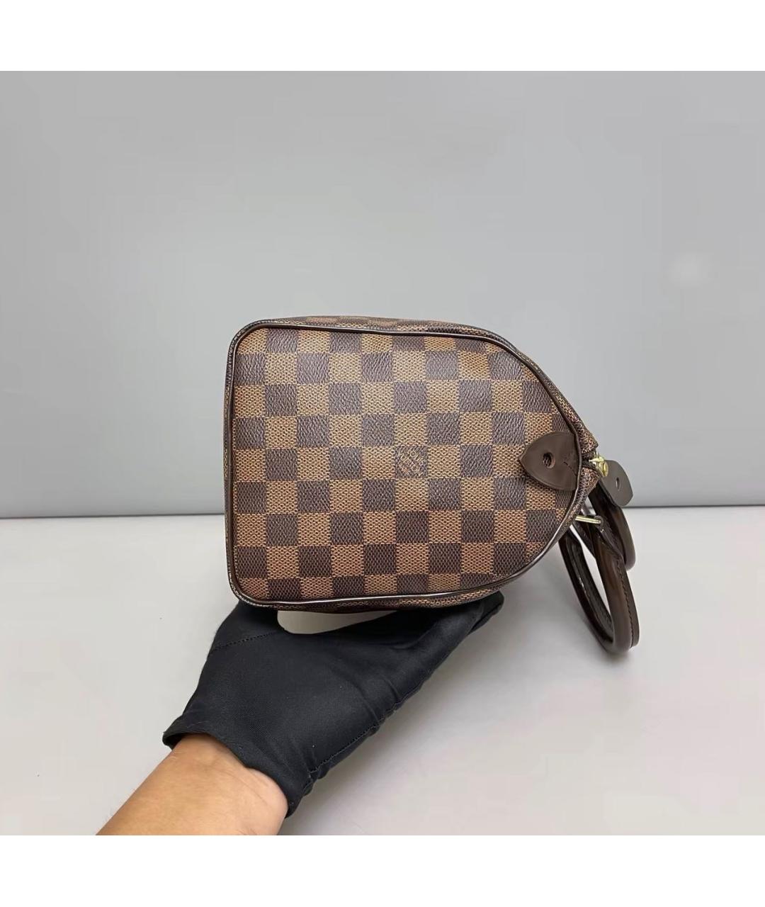 LOUIS VUITTON Коричневая сумка с короткими ручками из канвы, фото 3