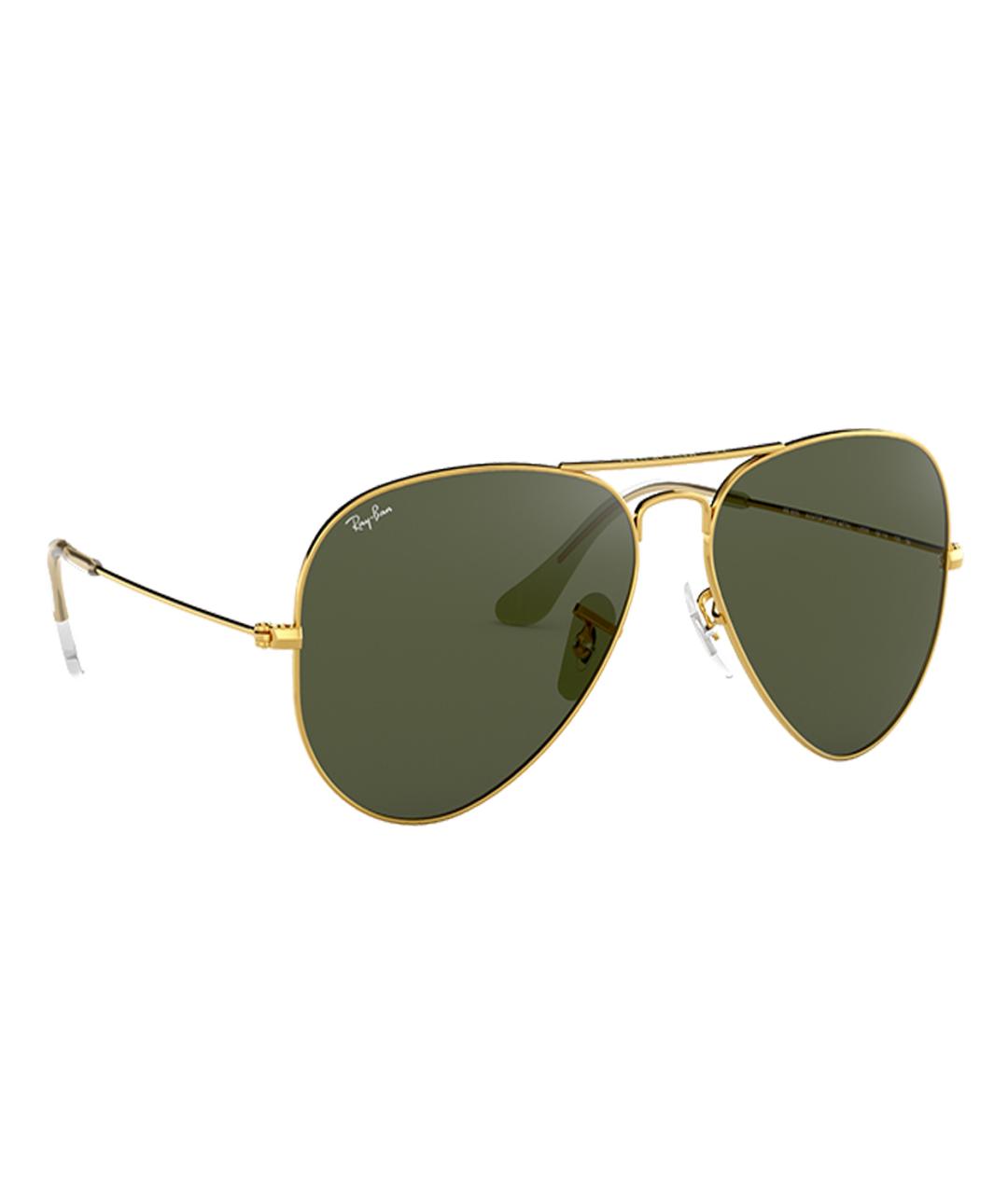 RAY BAN Золотые металлические солнцезащитные очки, фото 4