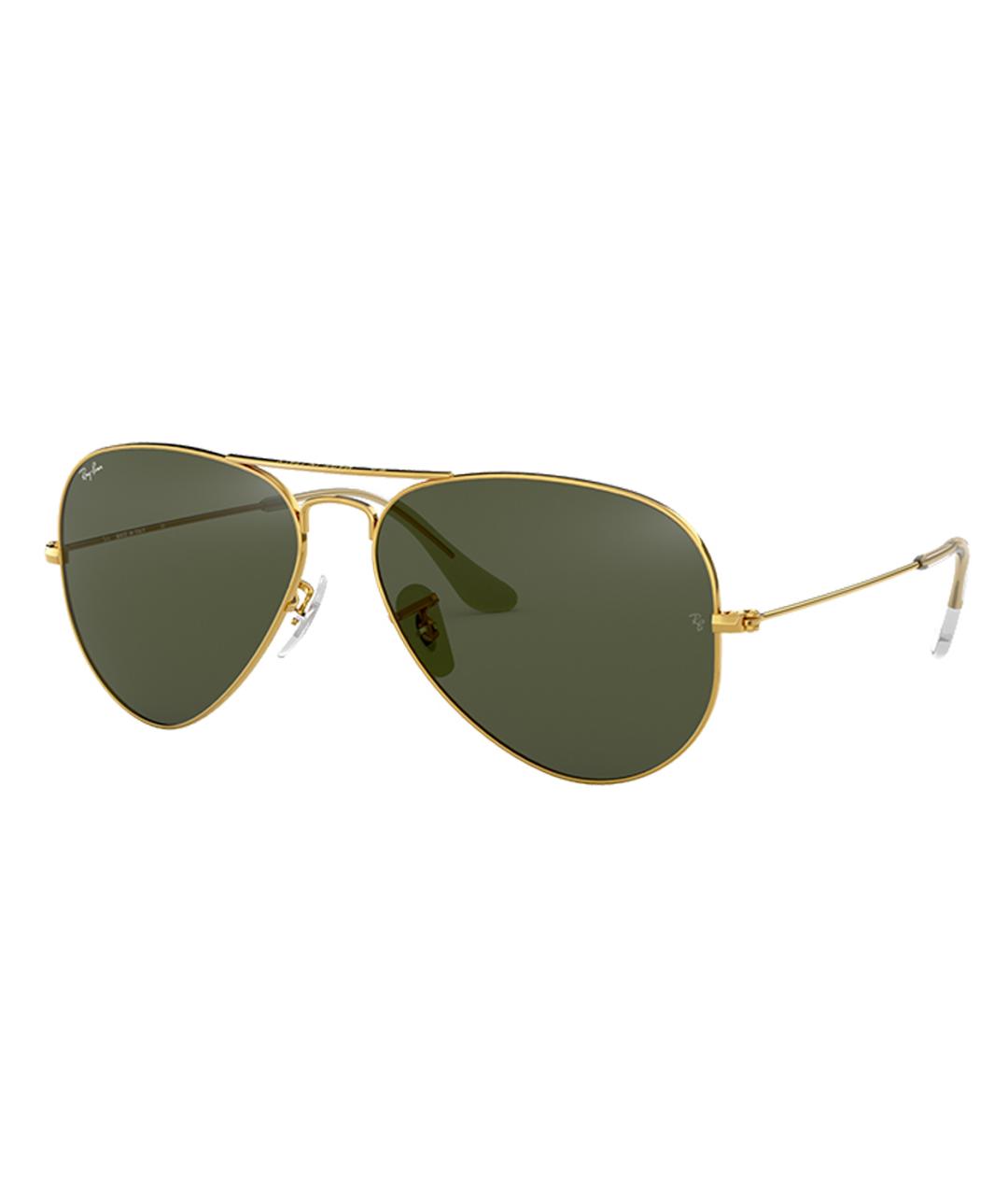 RAY BAN Золотые металлические солнцезащитные очки, фото 1