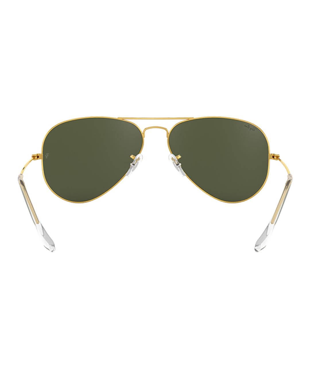 RAY BAN Золотые металлические солнцезащитные очки, фото 3