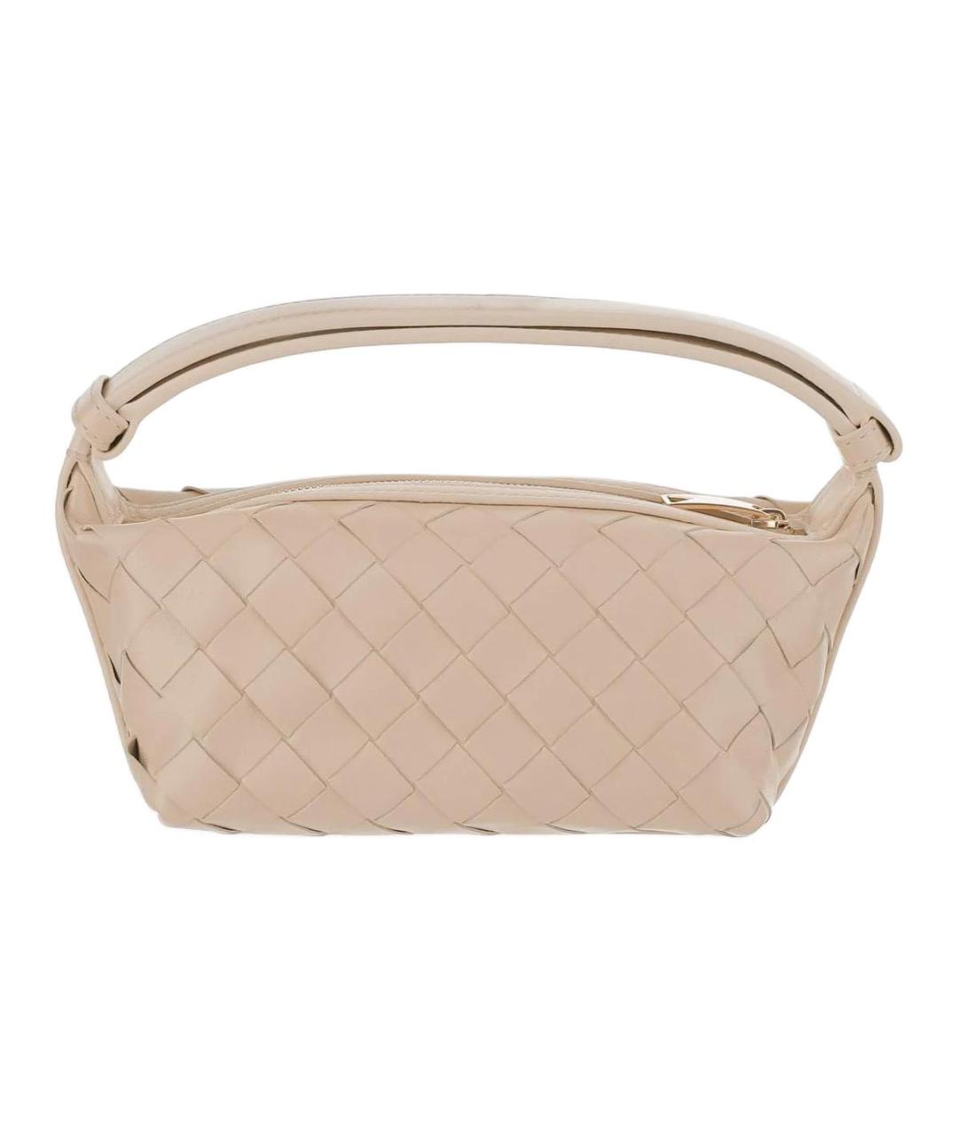 BOTTEGA VENETA Бежевая кожаная сумка через плечо, фото 3