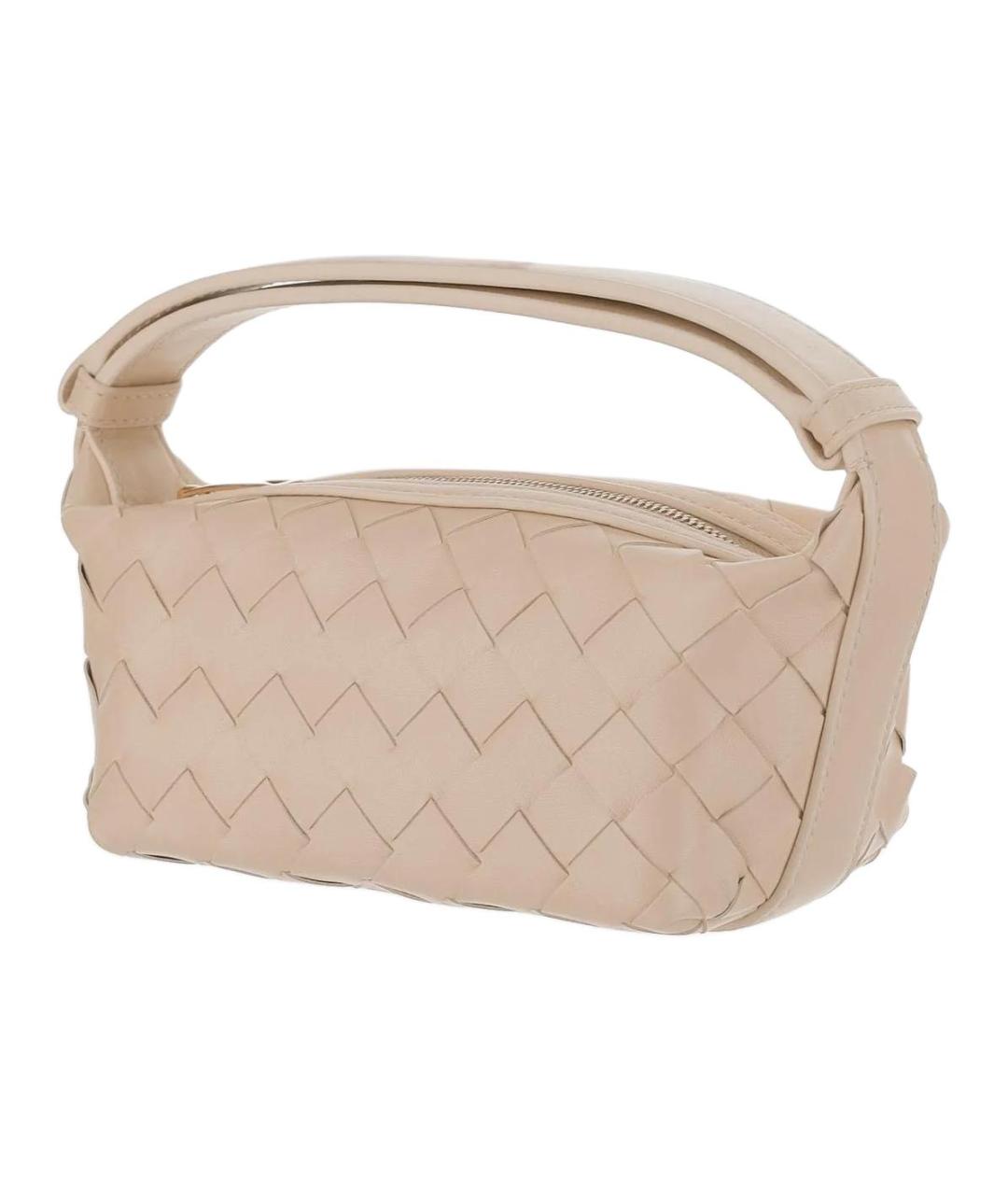 BOTTEGA VENETA Бежевая кожаная сумка через плечо, фото 2