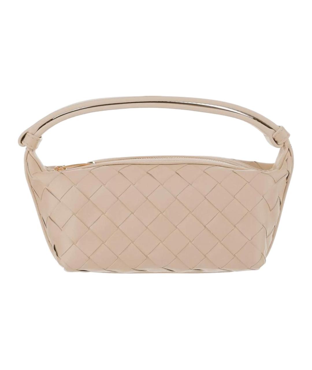 BOTTEGA VENETA Бежевая кожаная сумка через плечо, фото 1