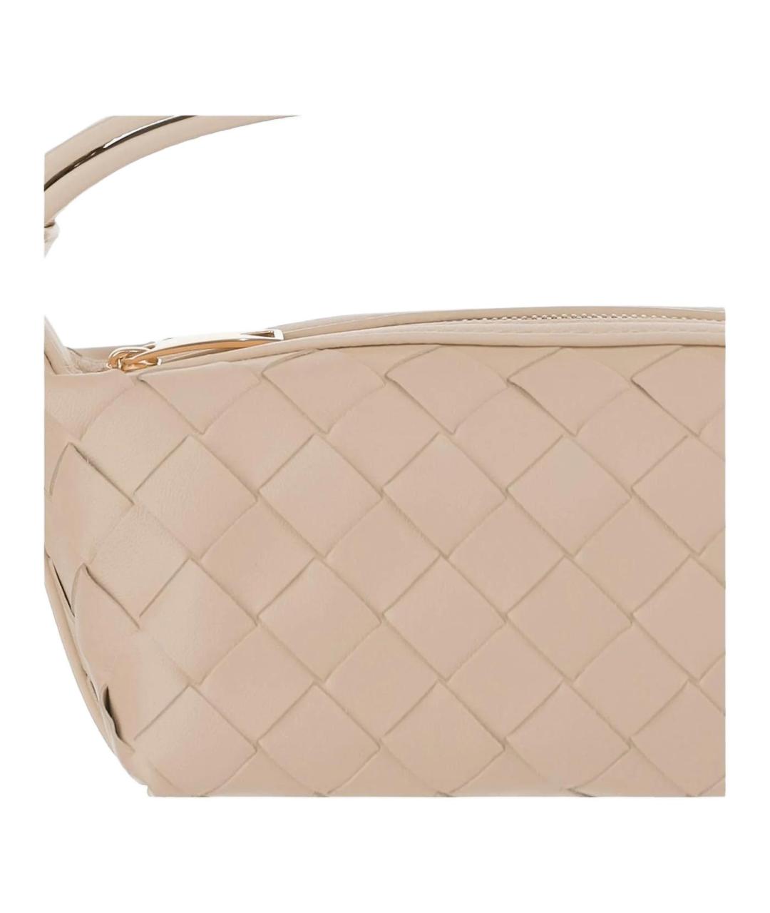 BOTTEGA VENETA Бежевая кожаная сумка через плечо, фото 4