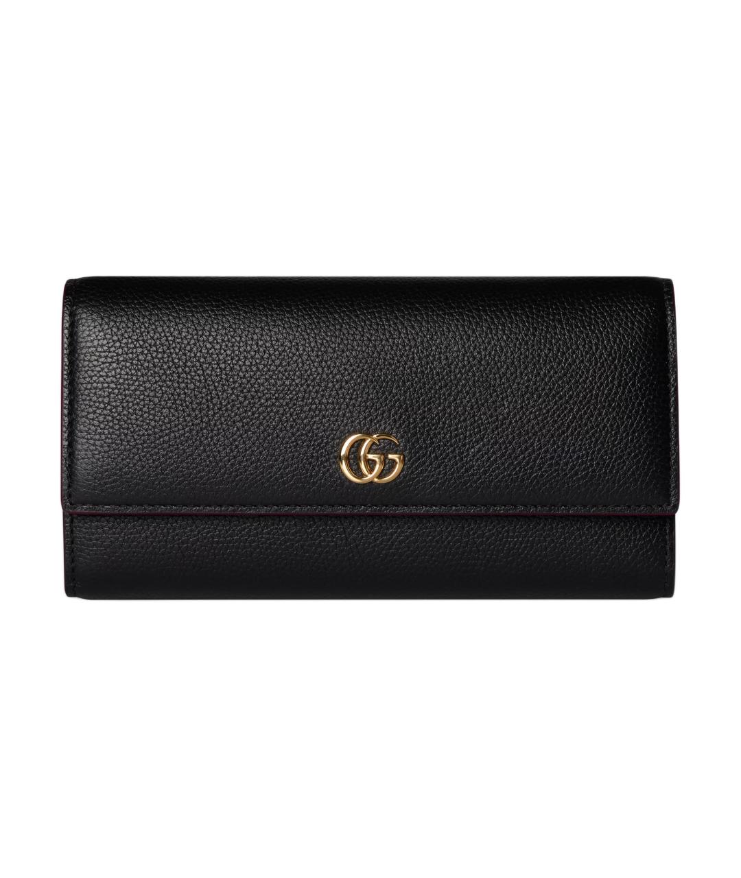 GUCCI Черный кожаный кошелек, фото 1