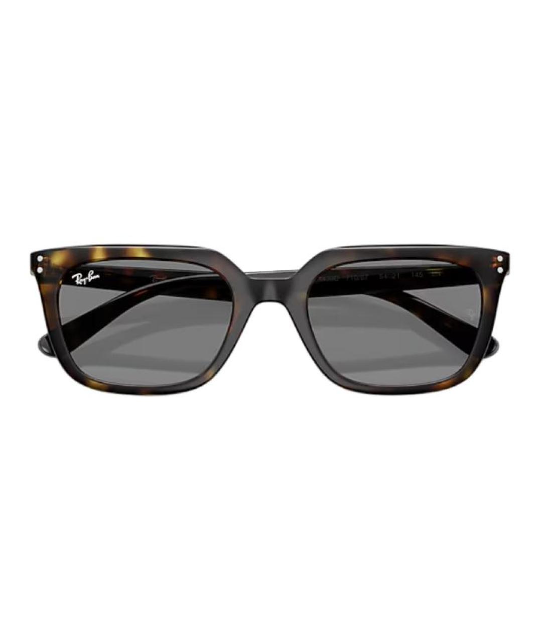 RAY BAN Коричневые пластиковые солнцезащитные очки, фото 5