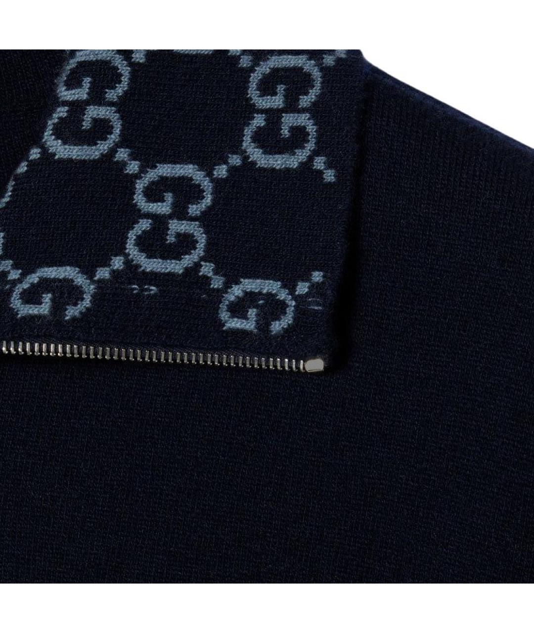 GUCCI Синяя шерстяная куртка, фото 2