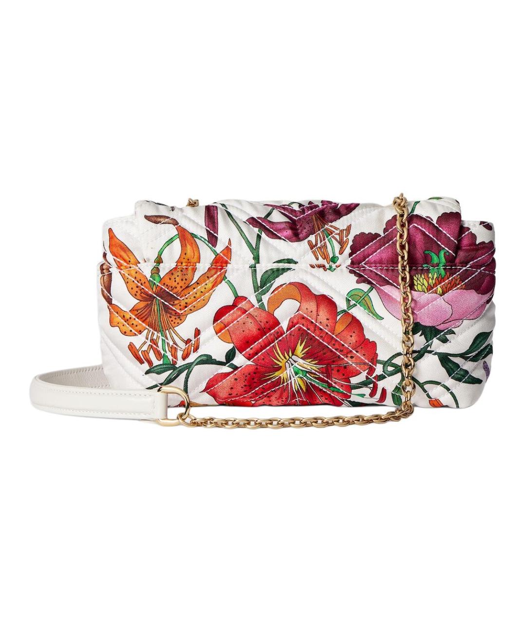 GUCCI Белая твиловая сумка через плечо, фото 3