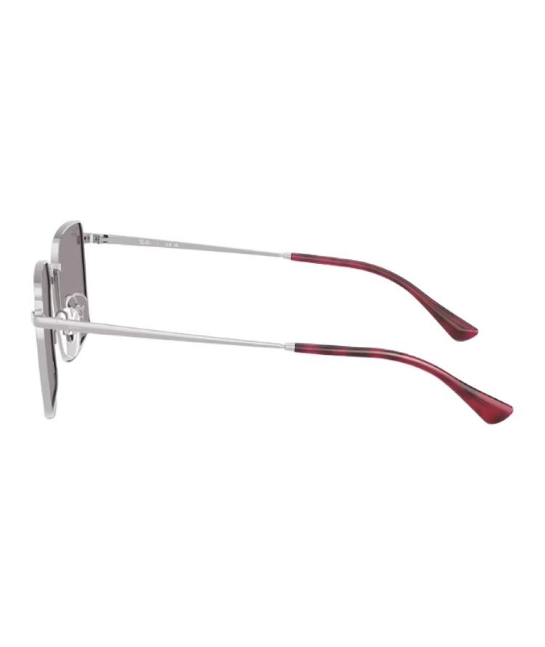 RAY BAN Серебряные металлические солнцезащитные очки, фото 4