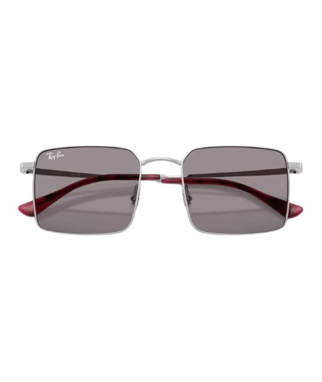 RAY BAN Серебряные металлические солнцезащитные очки, фото 3