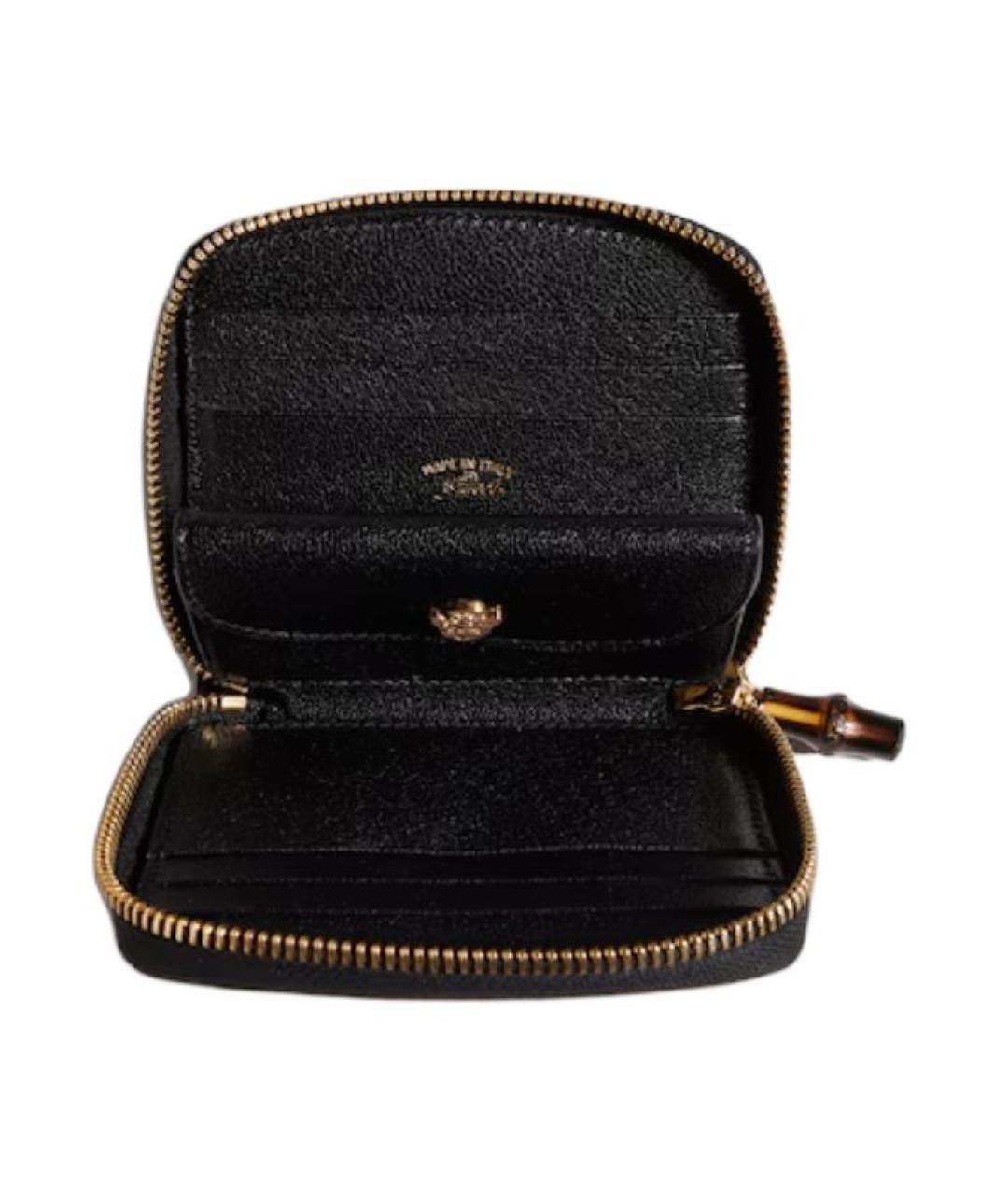 GUCCI Черный кожаный кошелек, фото 3