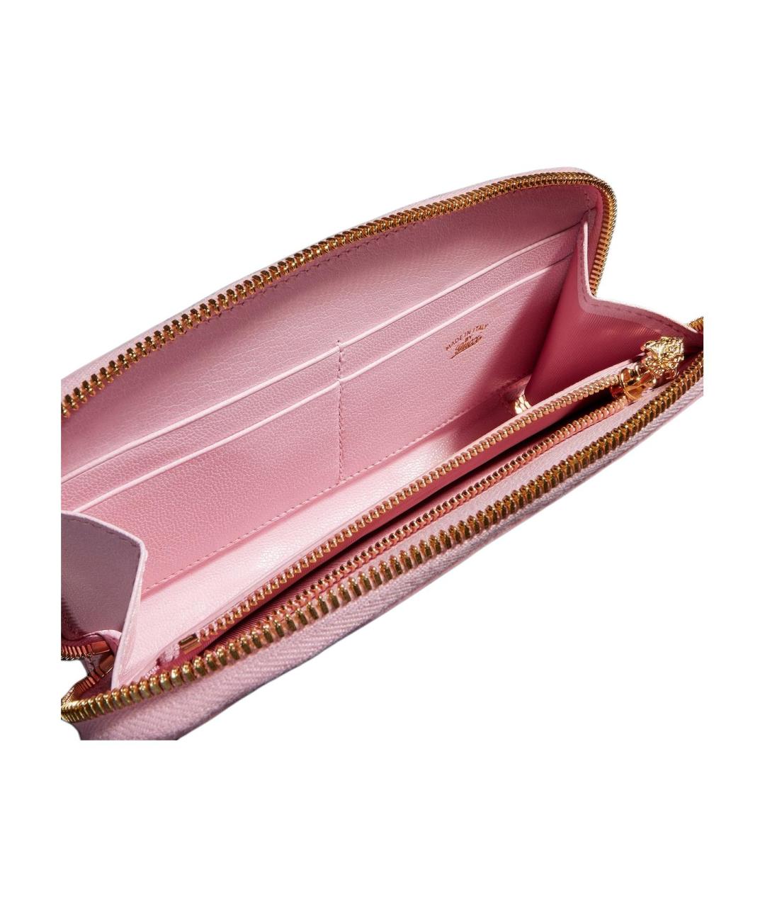 GUCCI Розовый кожаный кошелек, фото 3