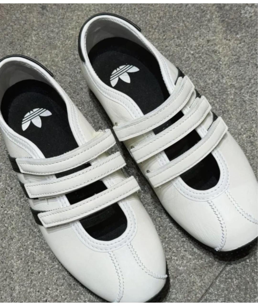 ADIDAS Белые кожаные балетки, фото 5