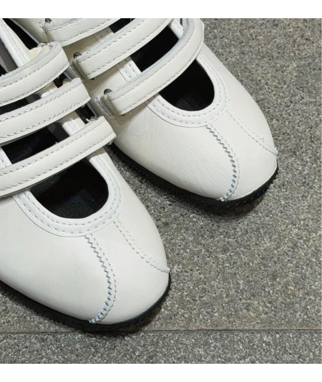 ADIDAS Белые кожаные балетки, фото 8