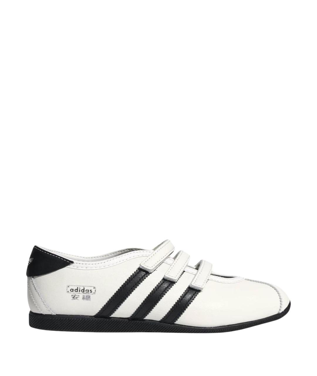ADIDAS Белые кожаные балетки, фото 1