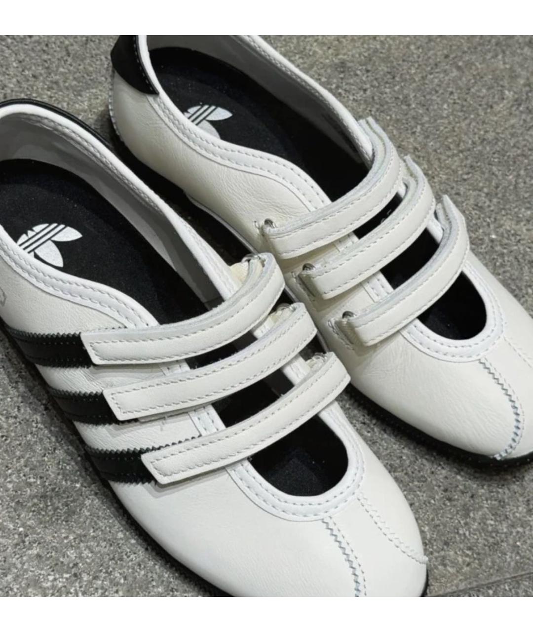 ADIDAS Белые кожаные балетки, фото 7