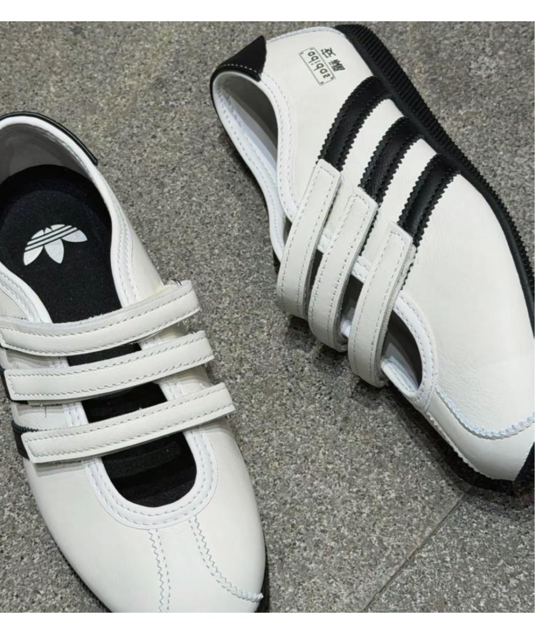 ADIDAS Белые кожаные балетки, фото 6