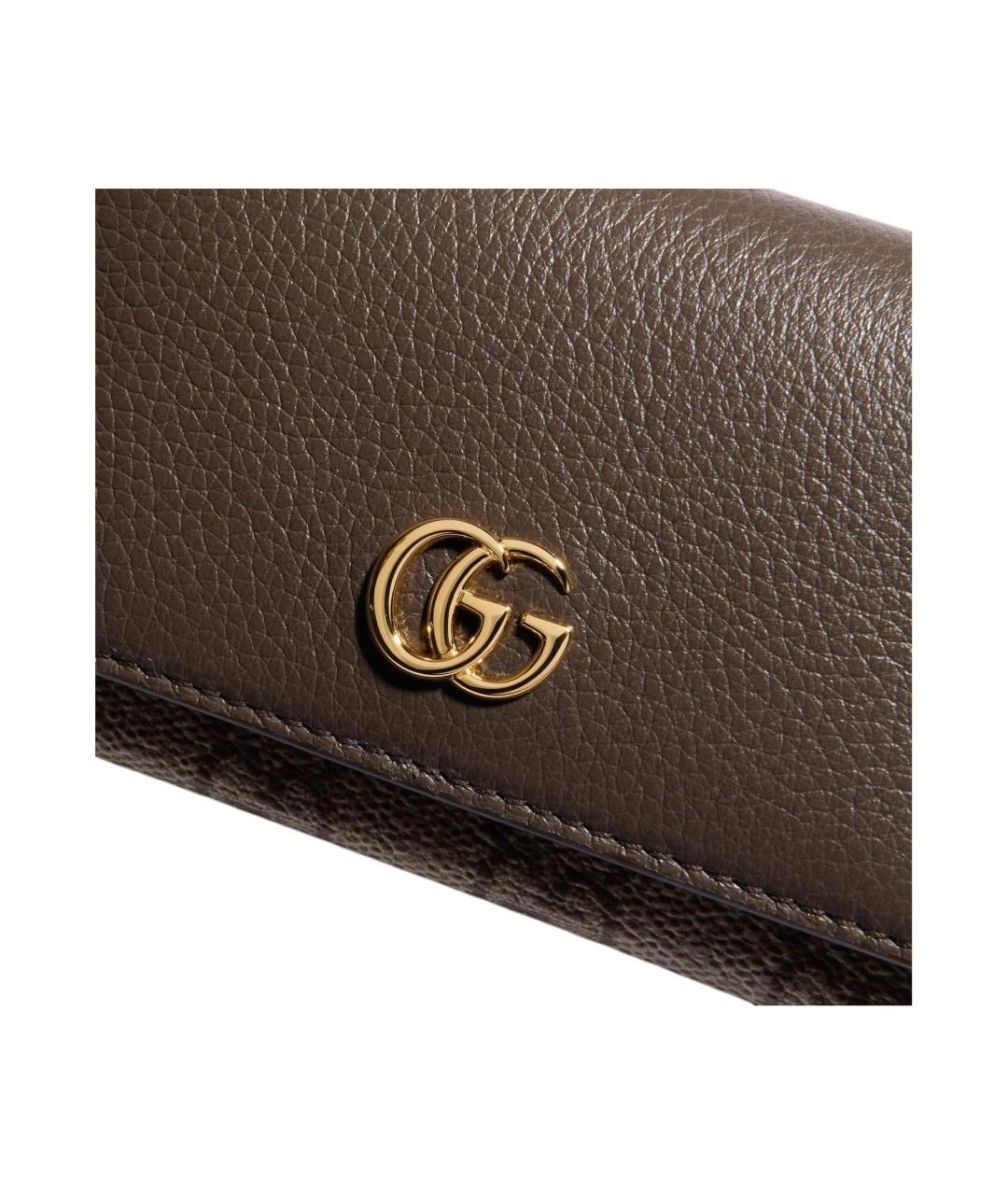 GUCCI Коричневый кожаный кардхолдер, фото 4