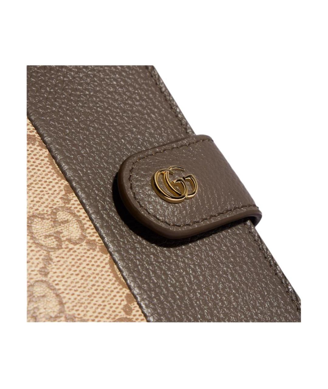 GUCCI Коричневый кожаный кардхолдер, фото 5