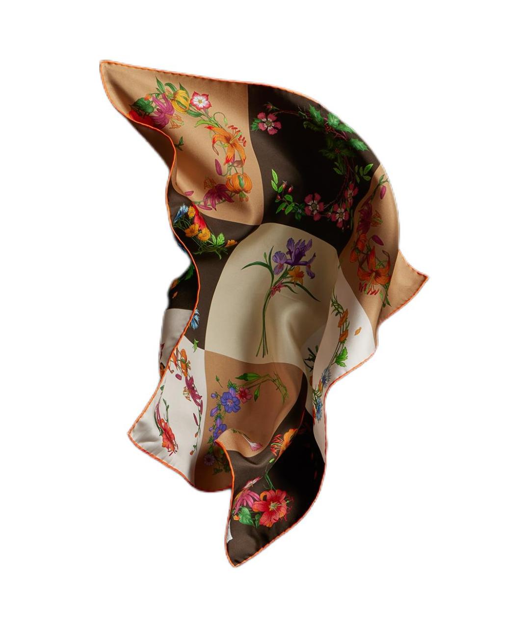 GUCCI Мульти шелковый шарф, фото 2