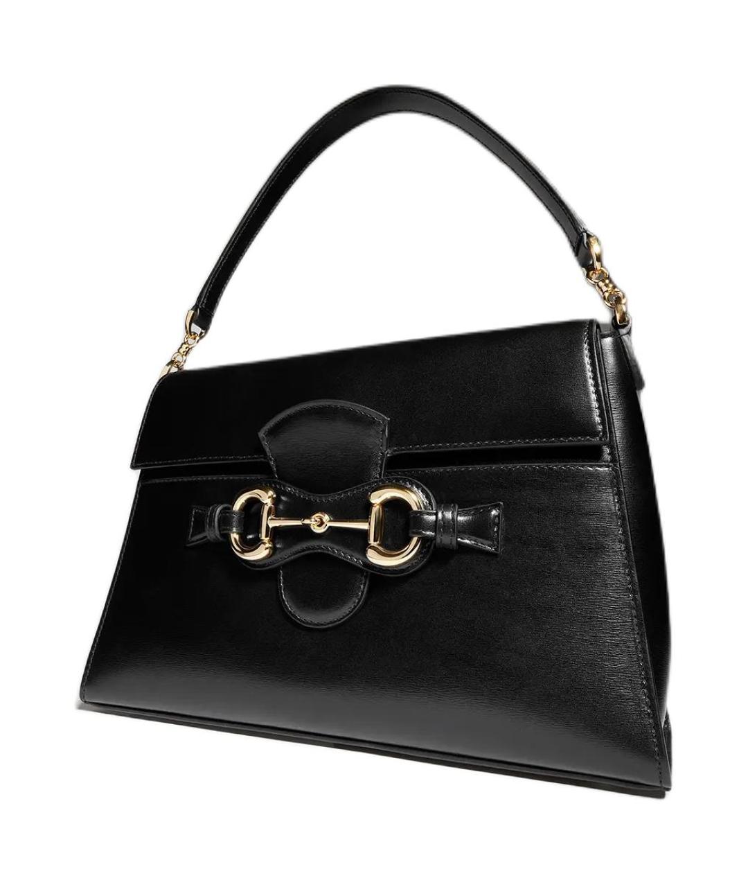 GUCCI Черная кожаная сумка через плечо, фото 3