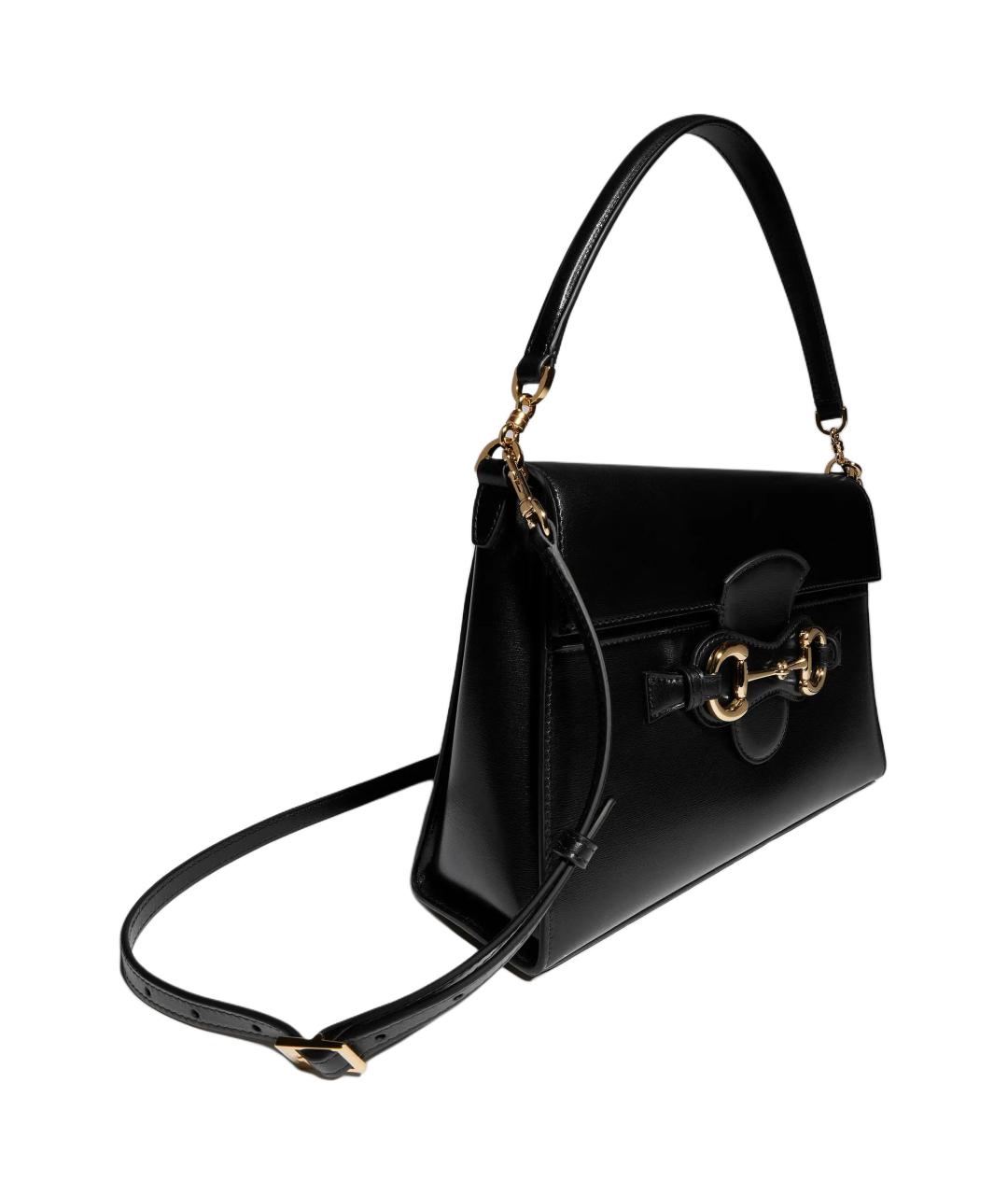 GUCCI Черная кожаная сумка через плечо, фото 4