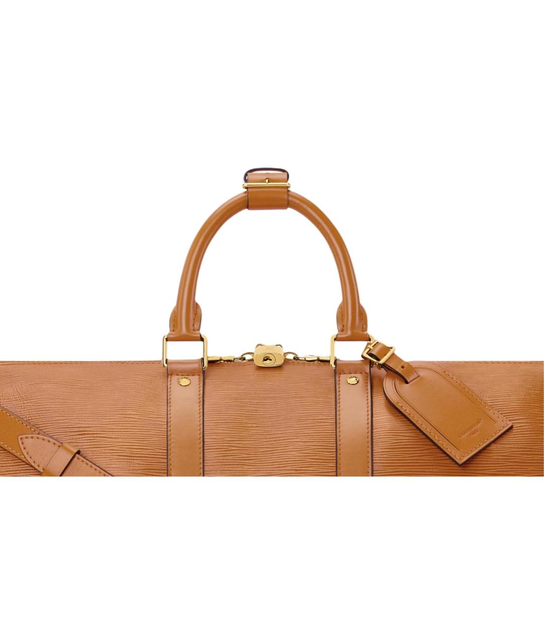 LOUIS VUITTON Коричневая кожаная дорожная/спортивная сумка, фото 5