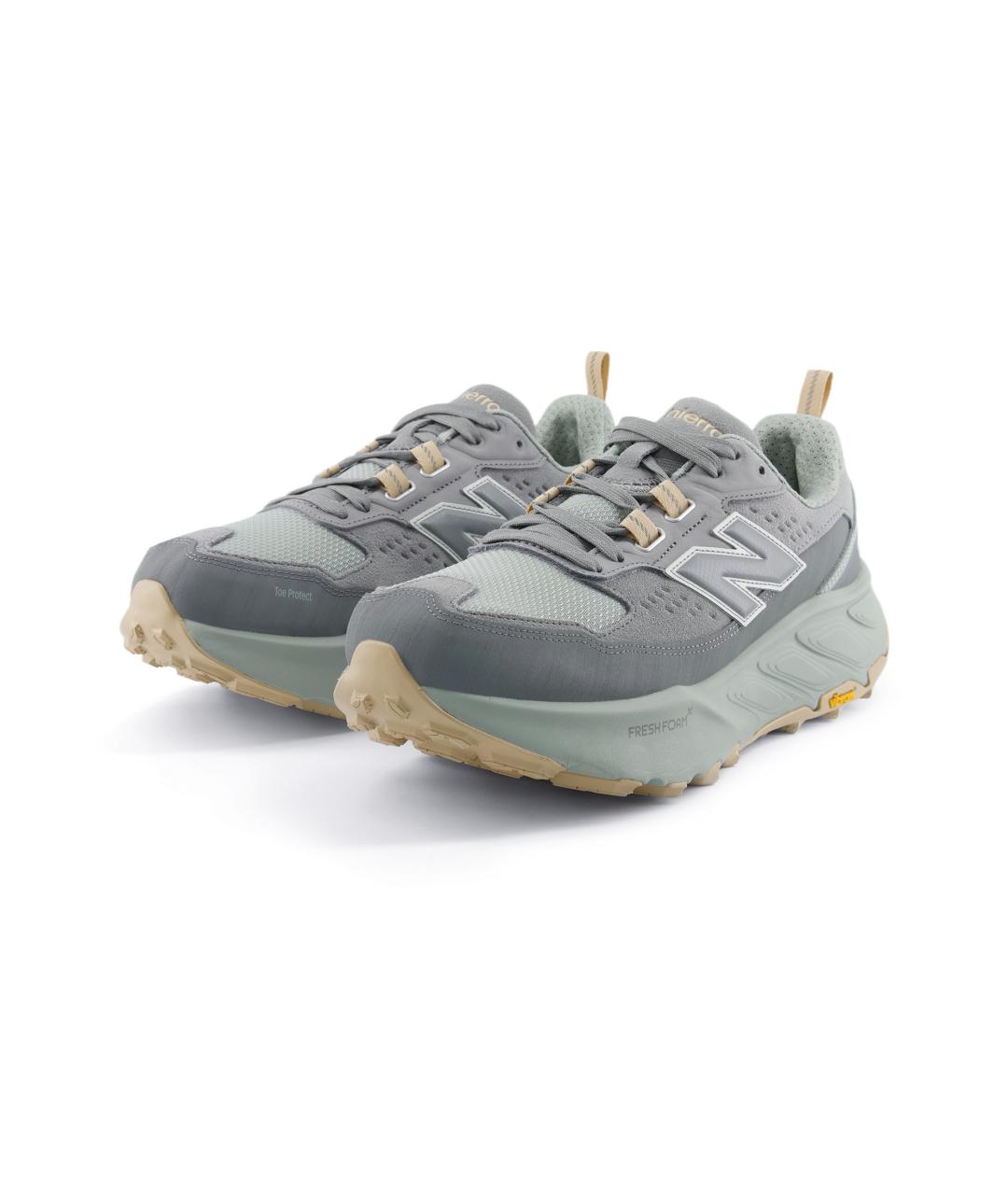 NEW BALANCE Серые синтетические низкие кроссовки / кеды, фото 3